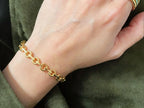 Gold Link Chain Bracelet - Oval Minimalist | Briza Jewel