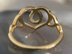 Gold Heart Shaped Ring | Open Love Band | Briza Jewel