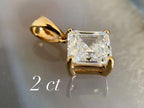 Asscher Cut Diamond Pendant - Lab Grown Gold Necklace | Briza Jewel