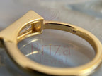 Geometric Engagement Ring - Lab Grown Gold Baguette Diamond | Briza Jewel