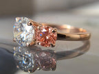 Two Stone Diamond Ring - Yellow Gold Toi et Moi Ring | Briza Jewel