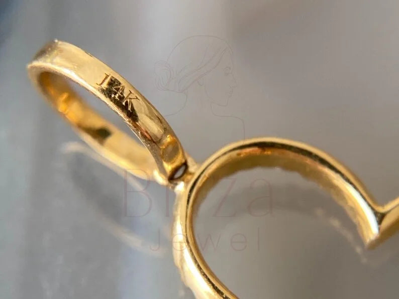 Heart Shaped Pendant - 14k Yellow Gold | Briza Jewel