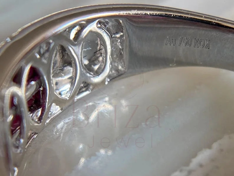 Ruby Wedding Band - Diamond Ring | Briza Jewel