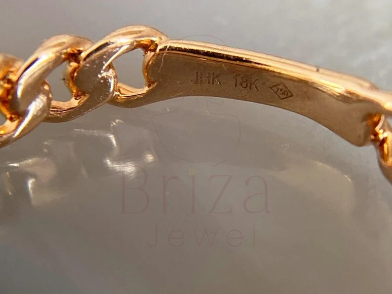 Gold Chain Ring - Lab Grown Diamond | Briza Jewel