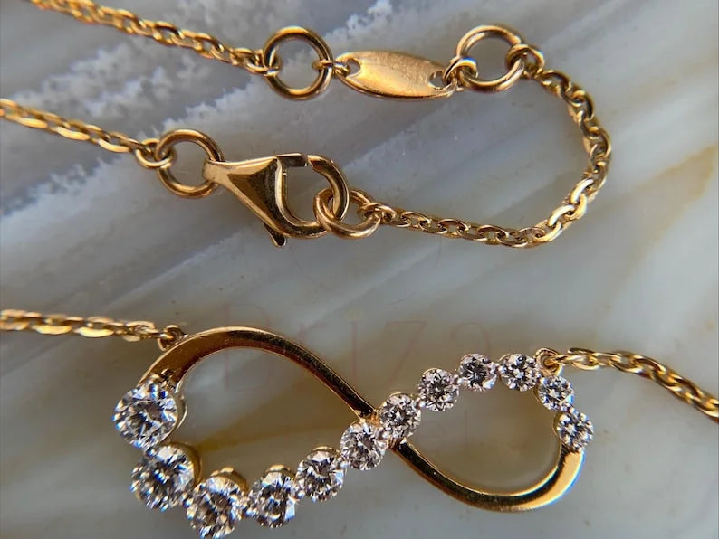 Infinity Diamond Necklace - Gold Minimal | Briza Jewel
