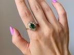 Vintage Oval Ring - Yellow Gold Diamond | Briza Jewel