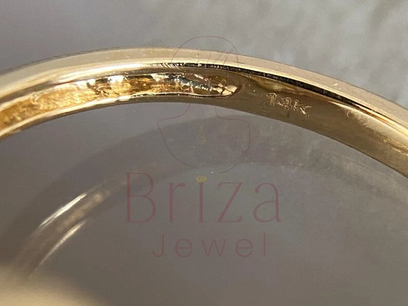 Bezel Engagement Ring - Gold | Briza Jewel