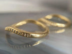 Curved Wedding Band - Diamond Pave Rings | Briza Jewel