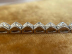 Round Diamond Tennis Bracelet - 18K White Gold | Briza Jewel