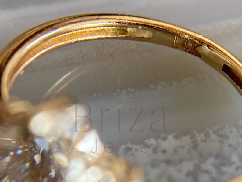 Floral Diamond Ring - Round Cluster | Briza Jewel