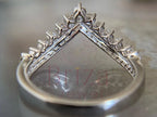 Chevron Engagement Ring - White Gold Diamond | Briza Jewel