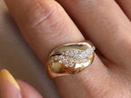 Wave Diamond Band - Gold Vintage Ring | Briza Jewel
