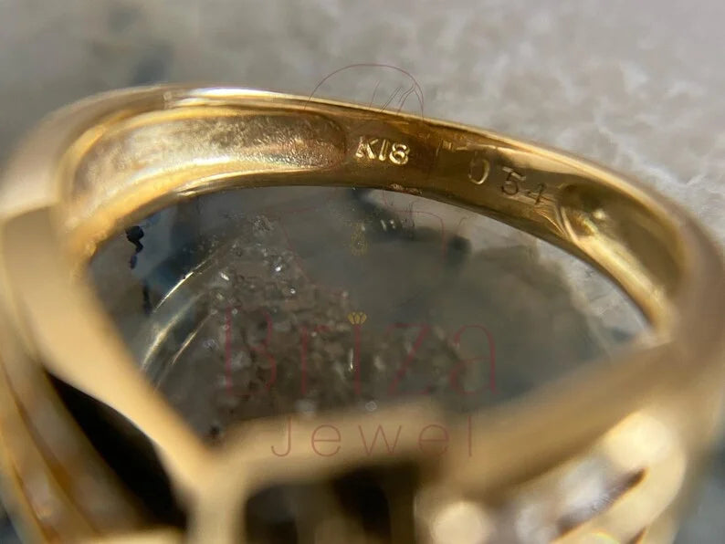 Vintage Moissanite Ring - Gold | Briza Jewel