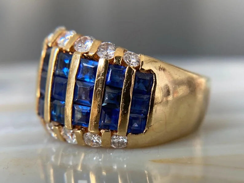 Vintage Style Diamond Band - Gold Wedding Jewelry | Briza Jewel