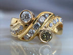 Diamond Swirl Ring - 18K Gold | Briza Jewel