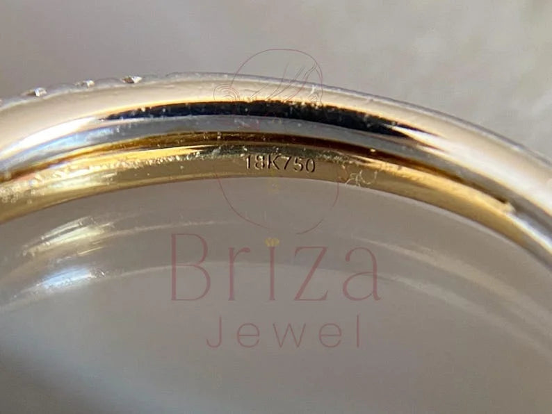 Two Tone Engagement Ring - Diamond | Briza Jewel