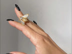 Bee Brooch Pin - Gold Diamond Vintage | Briza Jewel