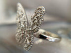 Butterfly Diamond Ring - Lab Grown White Gold Baguette | Briza Jewel