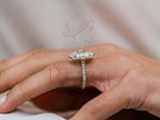 Radiant Cut Wedding Ring - Lab Grown Diamond Halo | Briza Jewel