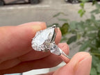 Lab Grown Diamond Engagement Ring - Pear Three Stone | Briza Jewel
