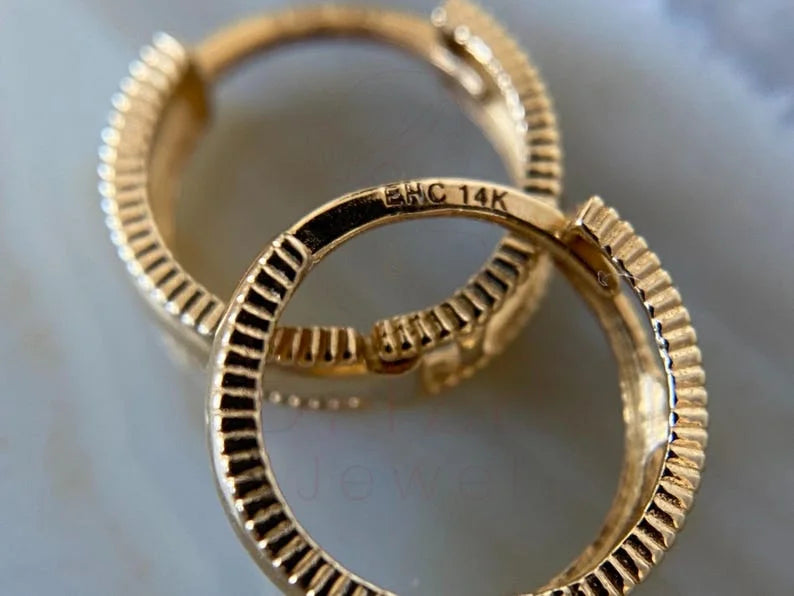 Gold Hoop Earrings - Minimal | Briza Jewel