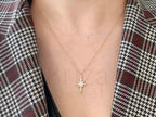 Diamond Star Pendant - Yellow Gold Necklace | Briza Jewel