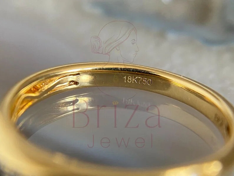 Pave Diamond Ring | Dainty Stackable Promise Ring | Briza Jewel