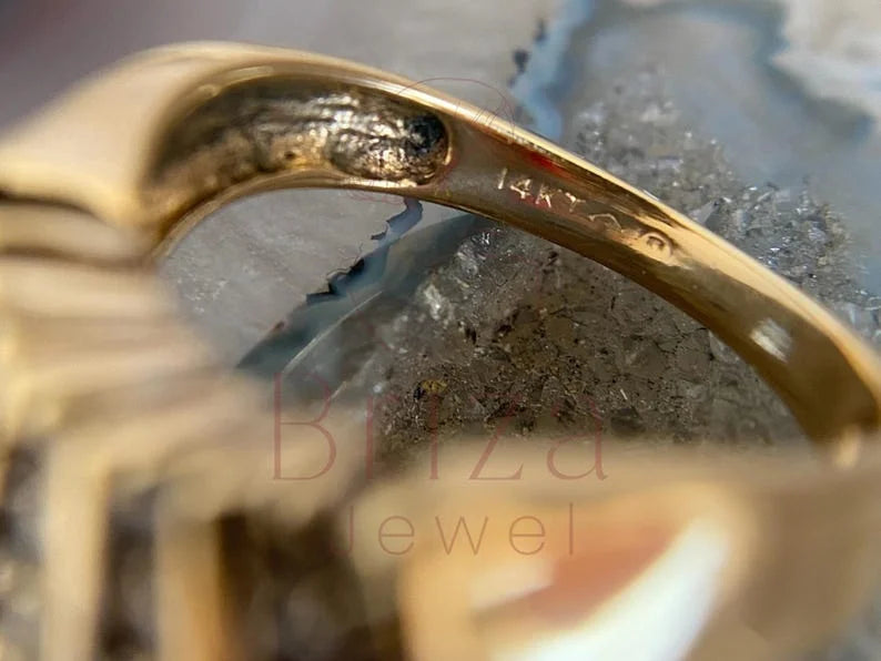 Art Deco Wedding Ring - Diamond Cluster | Briza Jewel