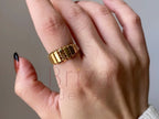Vintage Hexagon Engagement Ring - Gold | Briza Jewel