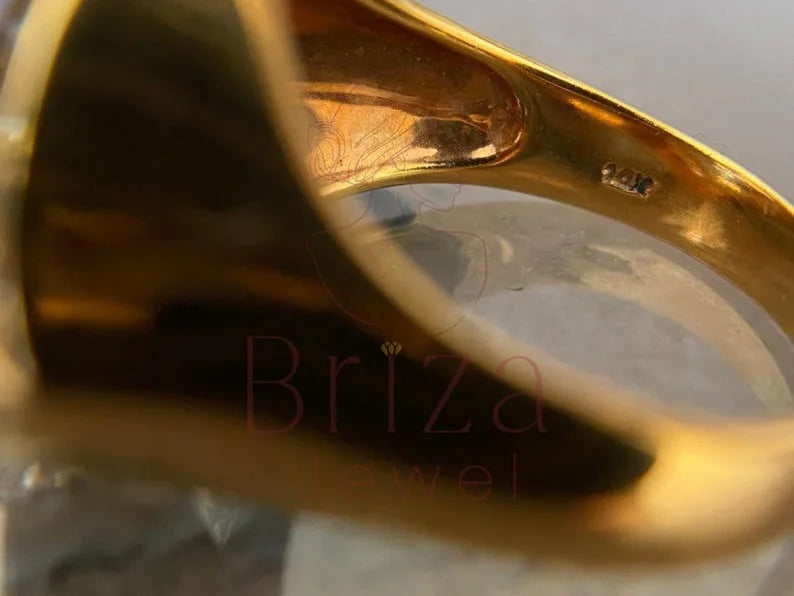 Smoky Quartz Gold Ring - Vintage | Briza Jewel