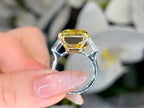 Cushion Cut Yellow Diamond Ring - Lab Grown | Briza Jewel