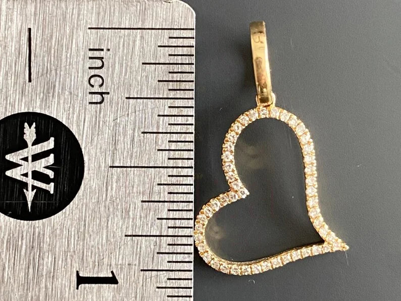 Heart Shaped Pendant - 14k Yellow Gold | Briza Jewel