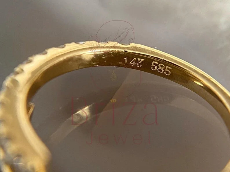 Diamond Eternity Band - Lab Grown Gold Ring | Briza Jewel