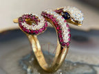 Gold Snake Ring - Diamond | Briza Jewel