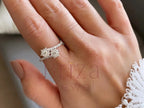 Double Halo Engagement Ring - Moissanite | Briza Jewel