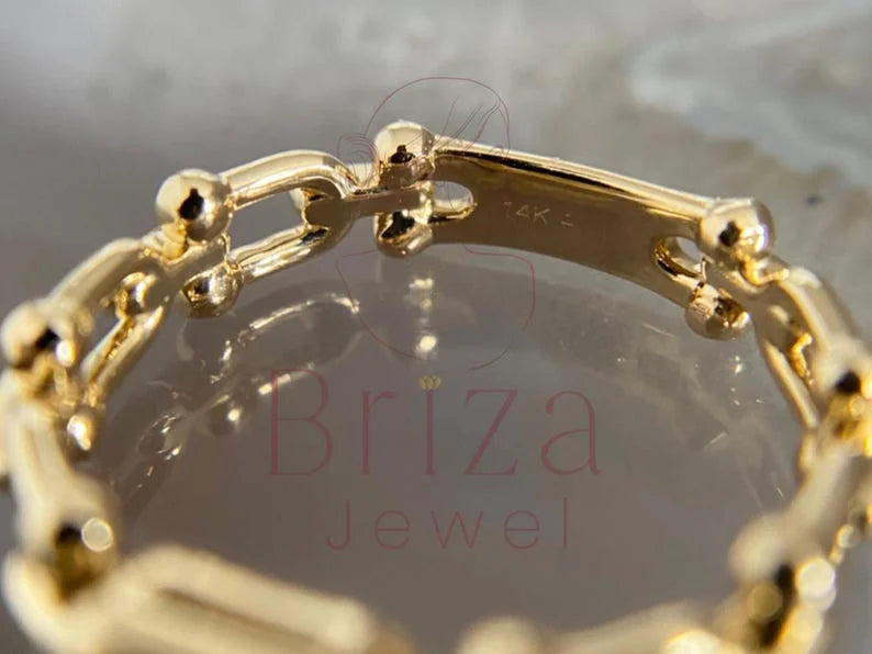 Yellow gold engagement band - Lab Grown 14k Gold Diamond Pave Ring | Briza Jewel