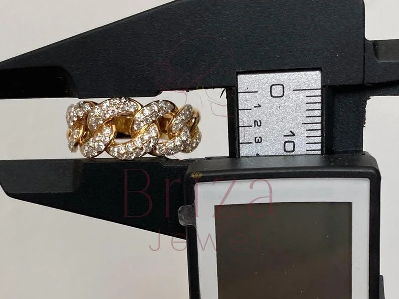 Cuban Ring - Lab Grown Yellow Gold Diamond | Briza Jewel