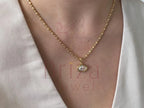 Oval Diamond Pendant - Lab Grown 14K Gold Solitaire | Briza Jewel