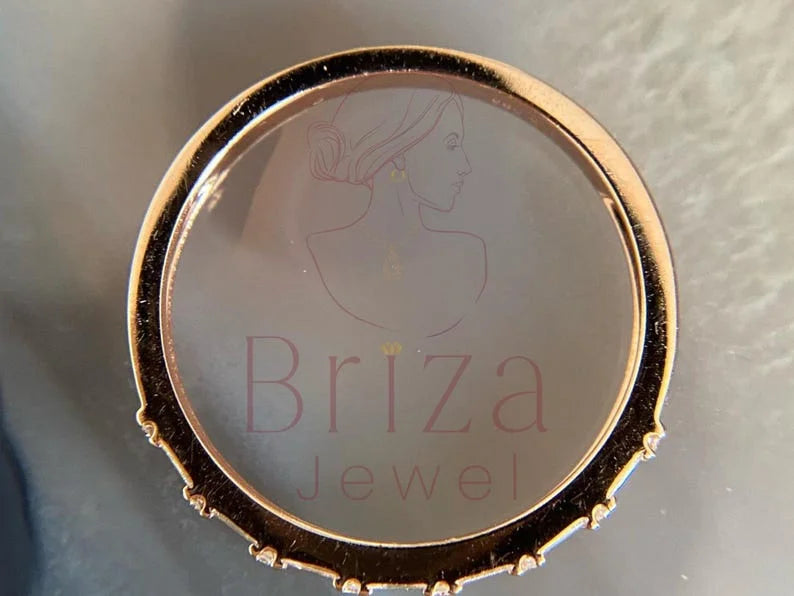 Green Moissanite Engagement Ring - Gold | Briza Jewel