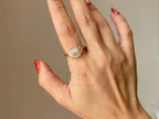 3 stone radiant cut engagement ring - Yellow Gold | Briza Jewel