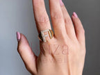 Gold Ring with Initial - Lab Grown Diamond | Briza Jewel