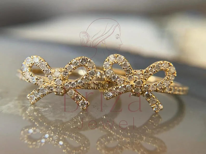 Pandora Bow Ring - Moissanite | Briza Jewel