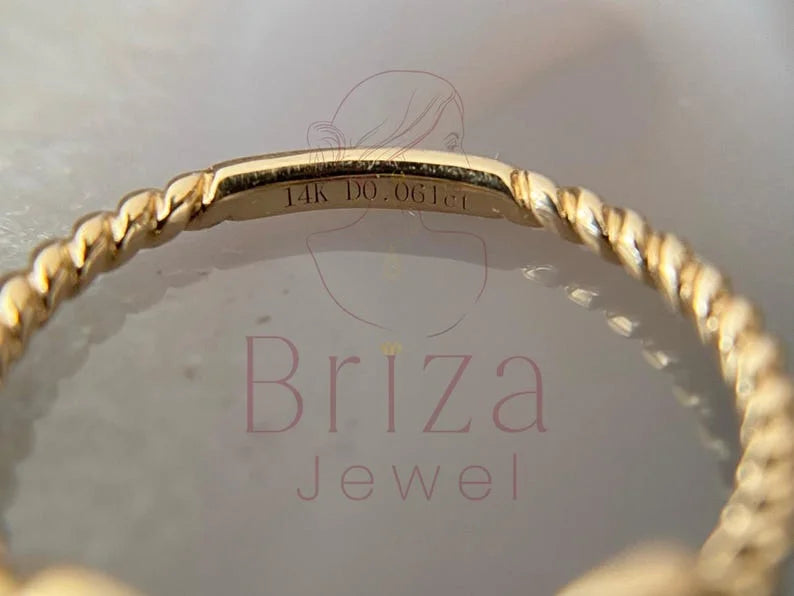 Bold Statement Ring - Gold Diamond | Briza Jewel