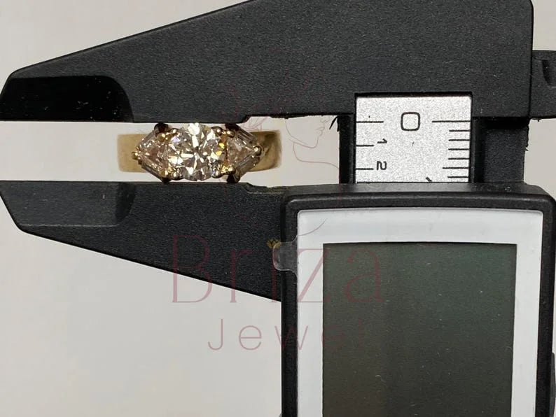 Three Stone Engagement Ring - Lab Grown Diamonds | Briza Jewel