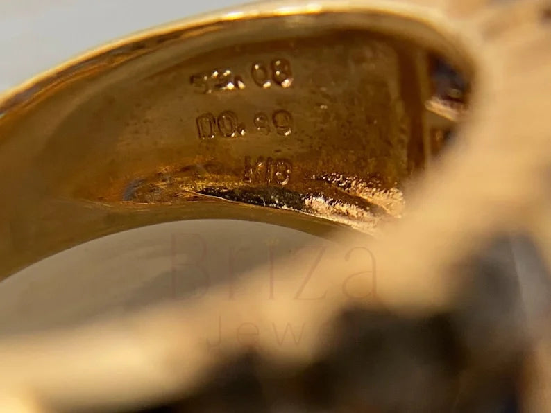 Vintage Style Diamond Band - Gold Wedding Jewelry | Briza Jewel