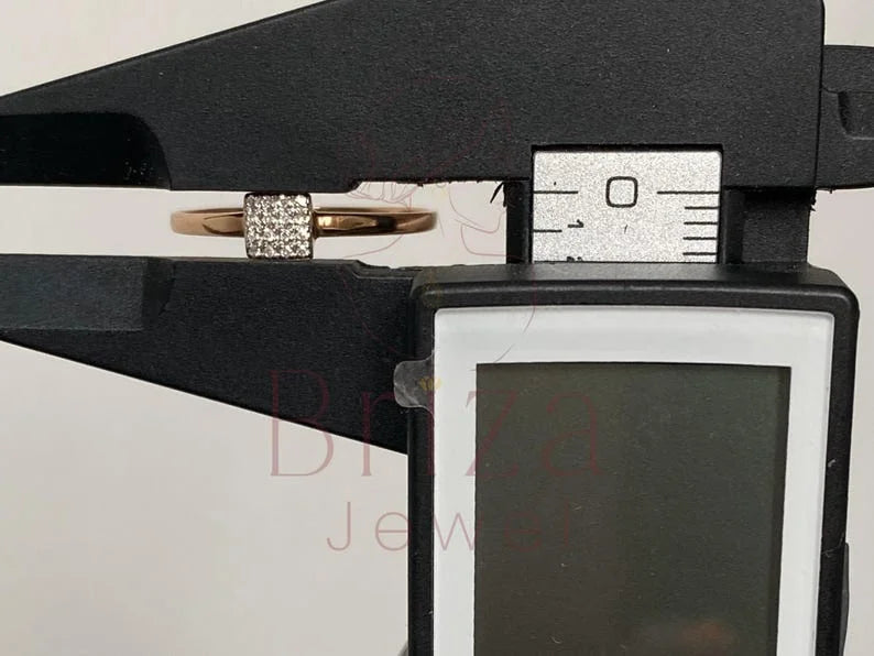 Square Diamond Ring - Gold Minimalist | Briza Jewel