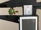 Green Jade Flower Ring - Vintage Style Ring | Briza Jewel
