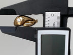 Yellow Gold Snake Ring - Modern Diamond Serpent Ring | Briza Jewel