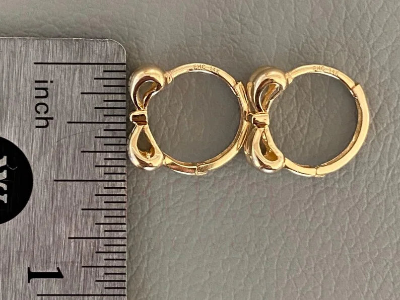 Gold Bow Earrings - Minimalist | Briza Jewel
