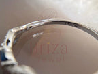 Blue Sapphire Marquise Ring - Lab Grown White Gold Diamond | Briza Jewel